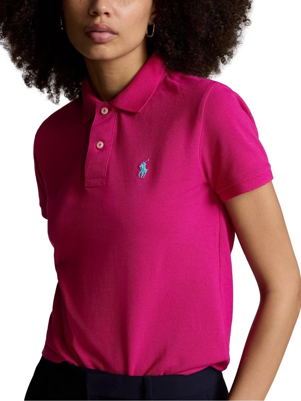 Ralph Lauren Fuchsia Polo with Blue Pony Embroidery Vintage Y2K Preppy Golf